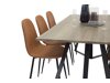 Маса и столове за трапезария Dallas 1353 (Кафяв + Черен)