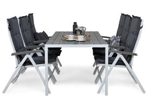 Stalo ir kėdžių komplektas Comfort Garden 1467 (Tamsi pilka)