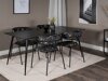 Маса и столове за трапезария Dallas 1520 (Флорален модел + Черен)