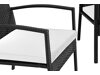 Kerti bútor Cortland 165 (Fekete + Fehér)