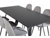 Маса и столове за трапезария Dallas 2476 (Сив + Черен)