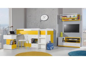 Мебельный гарнитур Omaha E124 (Белый + Желтый)