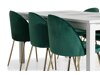 Set sala da pranzo Scandinavian Choice 699 (Verde + Rame)
