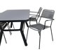 Conjunto de mesa e cadeiras Dallas 2193 (Preto + Cinzento)