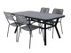 Стол и стулья Dallas 2193 (Чёрный + Серый)