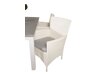 Asztal és szék garnitúra Dallas 3007 (Fehér + Szürke)