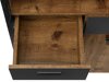 Cabinet de baie neancorat Denton G105 (Negru + Stejar inchis)