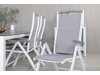 Σετ Τραπέζι και καρέκλες Dallas 2492 (Γκρι + Άσπρο)