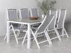 Conjunto de mesa e cadeiras Dallas 2492 (Cinzento + Branco)