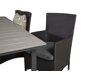 Asztal és szék garnitúra Dallas 3030 (Fekete + Szürke)
