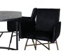 Маса и столове за трапезария Dallas 2528 (Черен + Месинг)