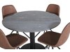 Маса и столове за трапезария Dallas 2629 (Кафяв + Черен)