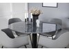 Маса и столове за трапезария Dallas 2660 (Черен + Сив)