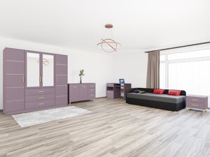 Мебельный гарнитур Honolulu A114 (Фиолетовый + Lux 23 + Lux 06)