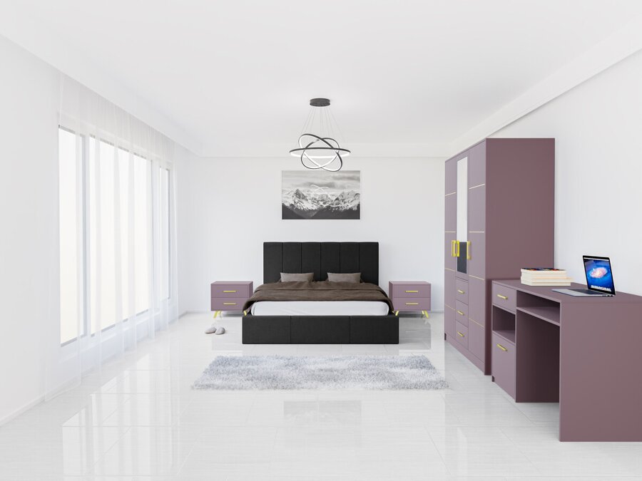 Guļamistabas komplekts Honolulu A118 Violets + Inari 96