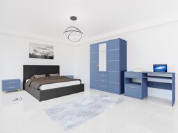 Komplet pohištva za spalnico Honolulu A118 (Modra + Inari 96)