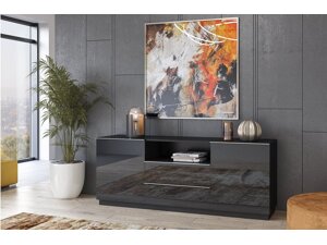 TV stol Austin U105 (Crna + Sjajno crna)