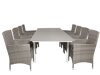 Conjunto de mesa e cadeiras Dallas 3026 (Cinzento + Branco)