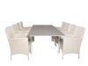 Conjunto de mesa y sillas Dallas 3026 (Blanco + Gris)