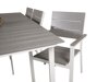 Conjunto de mesa e cadeiras Dallas 3027 (Branco + Cinzento)