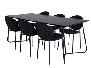 Маса и столове за трапезария Dallas 3040 (Черен)
