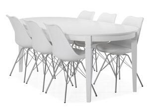 Маса и столове за трапезария Provo 108 (Бял)