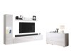 Set mobili soggiorno Sarasota 132 (Bianco + Bianco lucido)