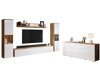 Set mobili soggiorno Sarasota 133 (Wotan quercia + Bianco lucido)