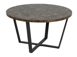 Klubska mizica Oakland 396 (Rjavi marmor + Črna)