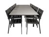 Asztal és szék garnitúra Dallas 3028 (Fekete + Szürke)