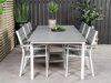 Tisch und Stühle Dallas 3027 (Weiß + Grau)