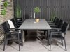 Asztal és szék garnitúra Dallas 3023 (Fekete + Szürke)