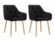 Conjunto de sillas Denton 311 (Negro + Roble)