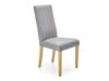 Cadeira Houston 1216 (Cinzento claro + Brilhante madeira)
