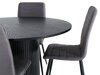 Маса и столове за трапезария Dallas 3090 (Сив + Черен)