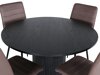 Маса и столове за трапезария Dallas 3090 (Кафяв + Черен)
