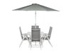 Tisch und Stühle Dallas 3079 (Weiß + Grau) 2051-408