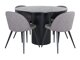 Маса и столове за трапезария Dallas 3070 (Сив + Черен)
