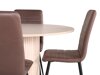 Маса и столове за трапезария Dallas 3101 (Кафяв + Черен)