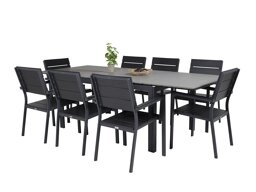 Conjunto de mesa y sillas Dallas 3023 (Negro + Gris)