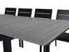 Asztal és szék garnitúra Dallas 3023 (Fekete + Szürke)