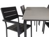 Σετ Τραπέζι και καρέκλες Dallas 3027 (Μαύρο + Γκρι)