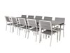 Stalo ir kėdžių komplektas Dallas 3028 (Balta + Pilka)