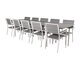 Conjunto de mesa e cadeiras Dallas 3028 (Branco + Cinzento)