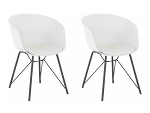 Conjunto de sillas Denton 317 (Blanco + Negro)