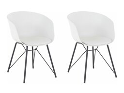 Set di sedie Denton 317 (Bianco + Nero)