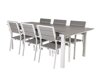 Conjunto de mesa e cadeiras Dallas 3027 (Branco + Cinzento)