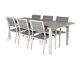 Conjunto de mesa y sillas Dallas 3027 (Blanco + Gris)