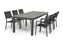 Tisch und Stühle Cortland 164 (Schwarz)