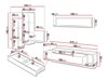 Set mobili soggiorno Austin G100 (Bianco + Calcestruzzo)